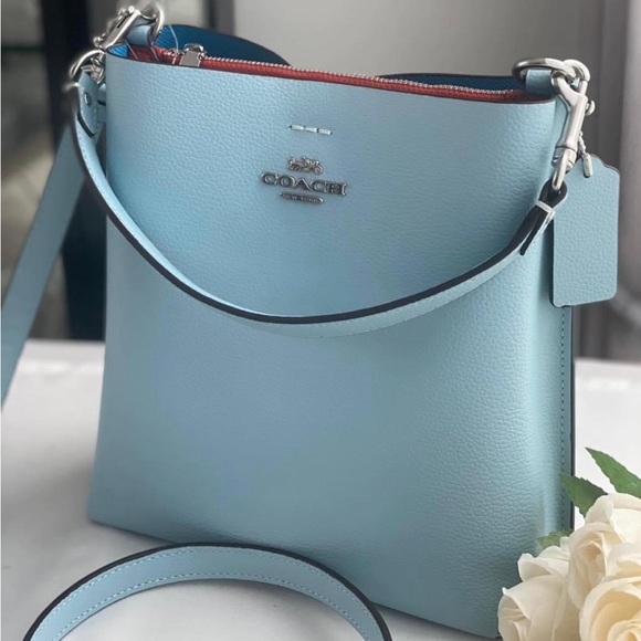 NWT - COACH Mollie Bucket Bag 22 - CA177 COLOR: Silver/Waterfall - LAST ONE - Picture 1 of 15